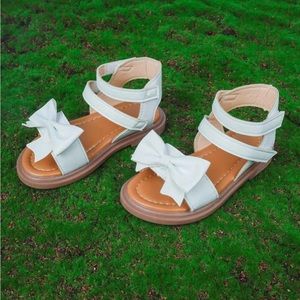 SHEIN,  Girls Ankle Strap Sandals, Size 27, white, NEW